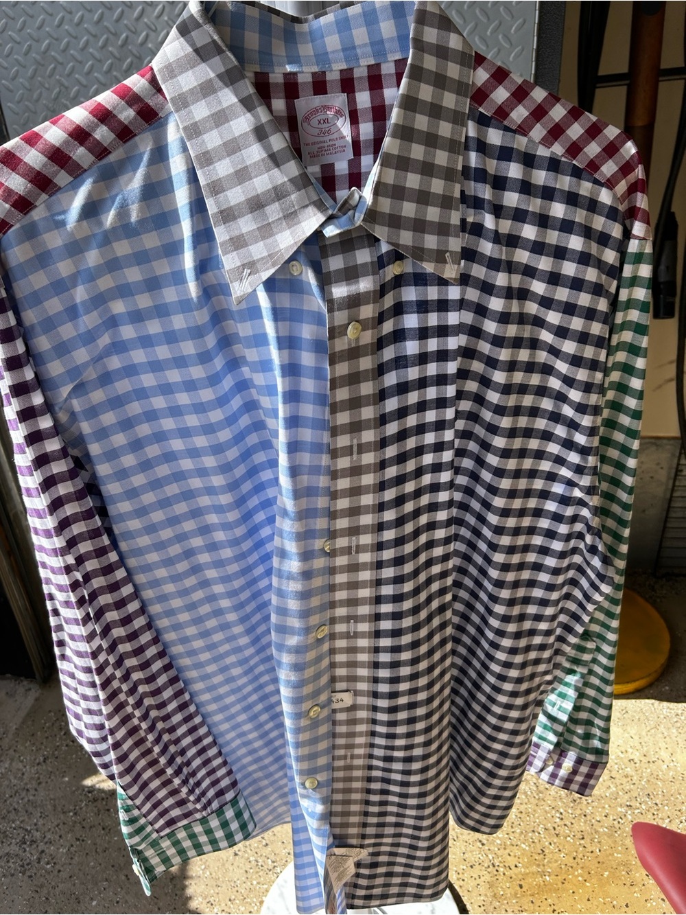 Brooks Brothers Multi-Color Gingham Button-Down Shirt